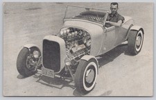 1929 Ford Roadster Hot Rod 338 Oldsmobile V8 Six Carburetors Photo Card picture