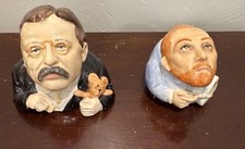 Lot Of 2 Kevin Francis Face Pots- President Teddy Roosevelt w/Teddy and Van Gogh picture