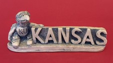 Vintage KU Kansas University Jayhawk Paperweight Figure Collectible Marble KS picture