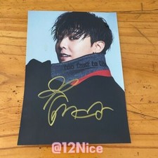 Bigbang G-Dragon Autographed Signed Photo K-POP Collection 4*6 2025K #12Nice picture