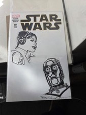  Howard Chaykin & Bob Wiacek Sketch Original Art Star Wars Comic Cover signed picture