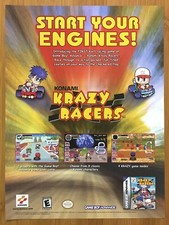 Krazy Racers GBA 2001 Vintage Print Ad/Poster Official KONAMI Game Promo Art picture