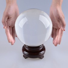 LONGWIN 150MM Clear Crystal Ball Paperweight Glass Sphere Photo Prop Free Stand picture