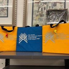VINTAGE 1987 Pan American Games Lot Of 3 Chair Cushions Pax Indianapolis RARE picture