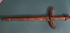 Egyptian Theme Decorative Dagger, Hieroglyphic Handle, Winged Scarab Hilt picture