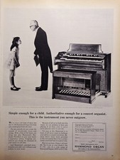 1965 Hammond A-100 Organ Print Ad - Concert Organist Young Girl Student  picture