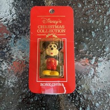 Vintage 1992 Disney Mickey Mouse Christmas Collect Bone China Ornament New Look picture
