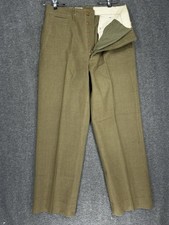 Vintage US Army M1937 Wool Trousers Pants Mens 33x33 (fits 32x31.5) OD WW2 40s picture