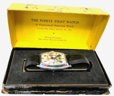 Popeye Wrist Watch 1930s Rare New Haven Character Watch - King Features WITH BOX picture