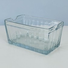 Vintage ANCHOR HOCKING Clear Glass Sugar Sweetener Packets Holder picture