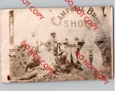 c1905 CAMPBELL BROS CIRCUS FREAKS CLOWNS JESTERS CREEPY RPPC REAL PHOTO picture