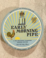 Dunhill Early Morning Pipe Weighs 57.77Grams Empty Tobacco Tin Vintage picture