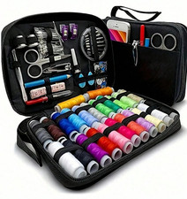 Travel Sewing Kit 100Pc Portable Sewing Set Repair Mending DIY Craft Supplies picture
