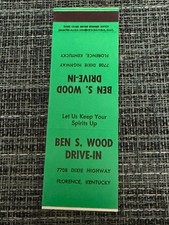 Vintage Ben S. Wood Drive-In Florence KY Matchbook Cover picture