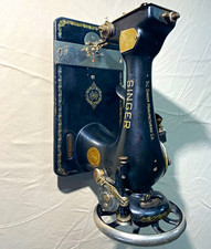 Singer 99 Vintage Original Electric Domestic Sewing Machine w/Motor, Black/Gold picture
