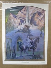 Vintage poster The citadel at Sunrise wizard Rings elves 1970's Inv#G825 picture