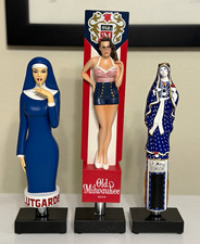 Lot of 3 VERY RARE Beer Tap Handles: Lutgarde, Old Milwaukee, and La Debauche picture