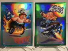 2x 2024 Garbage Pail Kids Chrome S 7 GPK KHROME KRASHERS Green  /99 + Aqua /199 picture