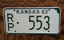 1963 KANSAS License Plate # 553 picture
