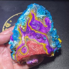 471g Natural Calcified Agate Eye Crystal Unique Mineral Specimen Perfect Gift picture