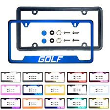 New Laser Etched Customize Stainless Steel License Frame Silicone Guard Fit Golf picture