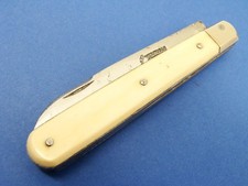 VINTAGE VERITABLE BROSSARD FRANCE FRENCH BONE POCKET KNIFE SAILOR KNIVES TOOLS picture