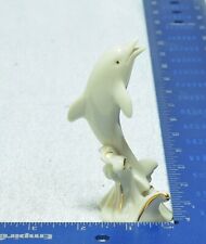 LENOX Hand Crafted Ivory Porcelain Dolphin Figurine with 24K Gold Trim 4
