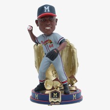Hank Aaron Atlanta Braves 3x Gold Glove Award Bobblehead MLB Baseball picture