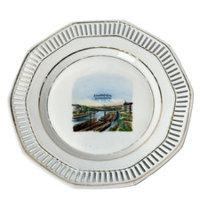 Saarbrücken Luisenbrücke GERMANY Souvenir China TRINKET DISH PLATE picture