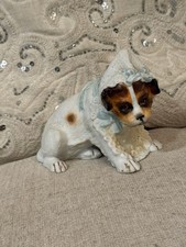 Rare Gebrüder Heubach Bonnet Dog Figurine Antique German Bisque St Bernard picture