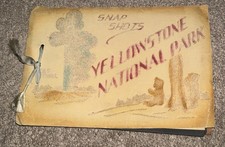 VTG Yellowstone National Park Souvenir Photo Album Scrapbook Unused 1940s NOS picture
