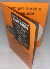 VTG 1972 Jewel Store Fruit Veggie Valu-Guide Serving Cost Calculator The Park Co picture