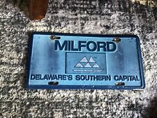 Vintage Milford Delaware Sailboat Design Front Metal License Plate picture