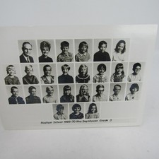 Vintage Madison School 1969-70 Wauwatosa WI Grade 3 Class Photo w/ Names 5x7 picture
