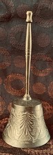 VINTAGE ETCHED BRASS HAND BELL 7