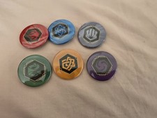 SET of 6 Disney Lorcana  INK DLC Button Pins - ALL 6 COLORS picture