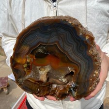 10.3lb Natural Lace Banded Agate Quartz Crystal Rough mineral specimens,Brazil picture