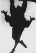 Artistic Shadow Figure Jumping Silhouette Wall Abstract High Contrast Photo picture