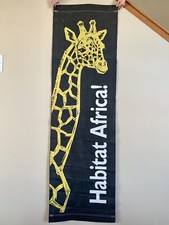Retired Huge Original Brookfield Zoo Canvas Pole Banner Habitat Africa Giraffe picture