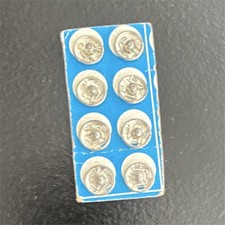 Vintage Gripper Snap Fasteners Metal Poppers 8 Count on Original Blue Card picture