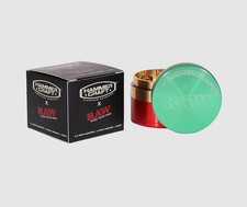 RAW X Hammercraft 4-Piece Herb Grinder Aluminum Rasta 2.2