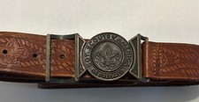 Vintage BSA Boy Scouts America With Leather Tooled Belt picture