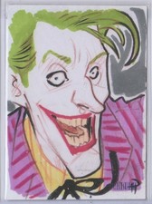 2023-24 UD * DC ANNUAL * ARTIST SKETCH - DENIS MEDRI * JOKER * #1/1  picture
