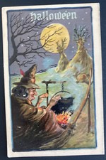 1909 Indianapolis IN USA Picture Postcard Cover PPC  Halloween Witch picture