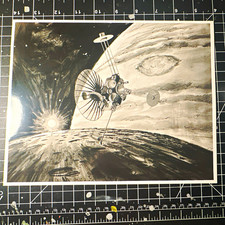 NASA Pioneer Concept Art by Robert McCall - B&W 8x10 on Kodak Paper picture