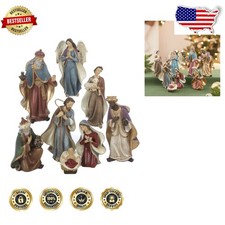Kurt Adler 8pc Resin Nativity Set 6.25