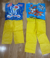 Vtg 1970s Road Runner (M) & Wile E. Coyote (L) Halloween Costume Collegeville picture