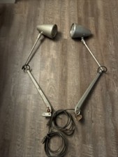 2 Vtg Dazor Model 1104 Articulated Industrial Task Lights Lamps picture