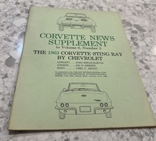 Vintage Corvette News Vol 6 No 3 Supplement 1963 Corvette Sting Ray- Quick Ship picture