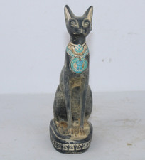 RARE ANCIENT EGYPTIAN ANTIQUE Cat Pharaonic Bast Bastet Old Egypt Pharoh Statue picture